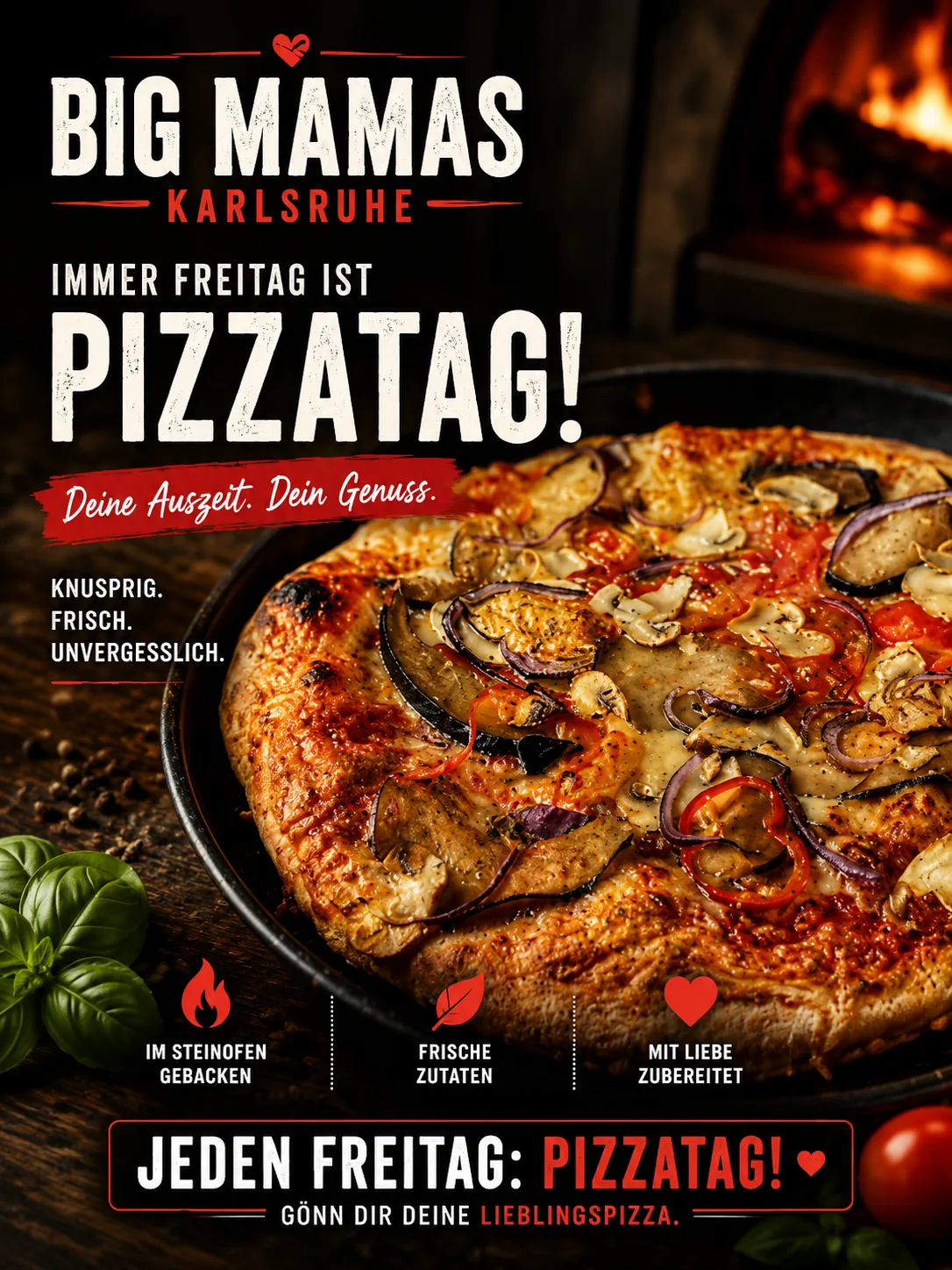 Big Mama's Pizzatag am Freitag